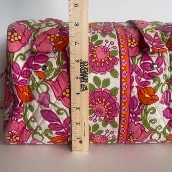 Vera Bradley Pink Paisley Bowler Bag - Picture 8 of 10